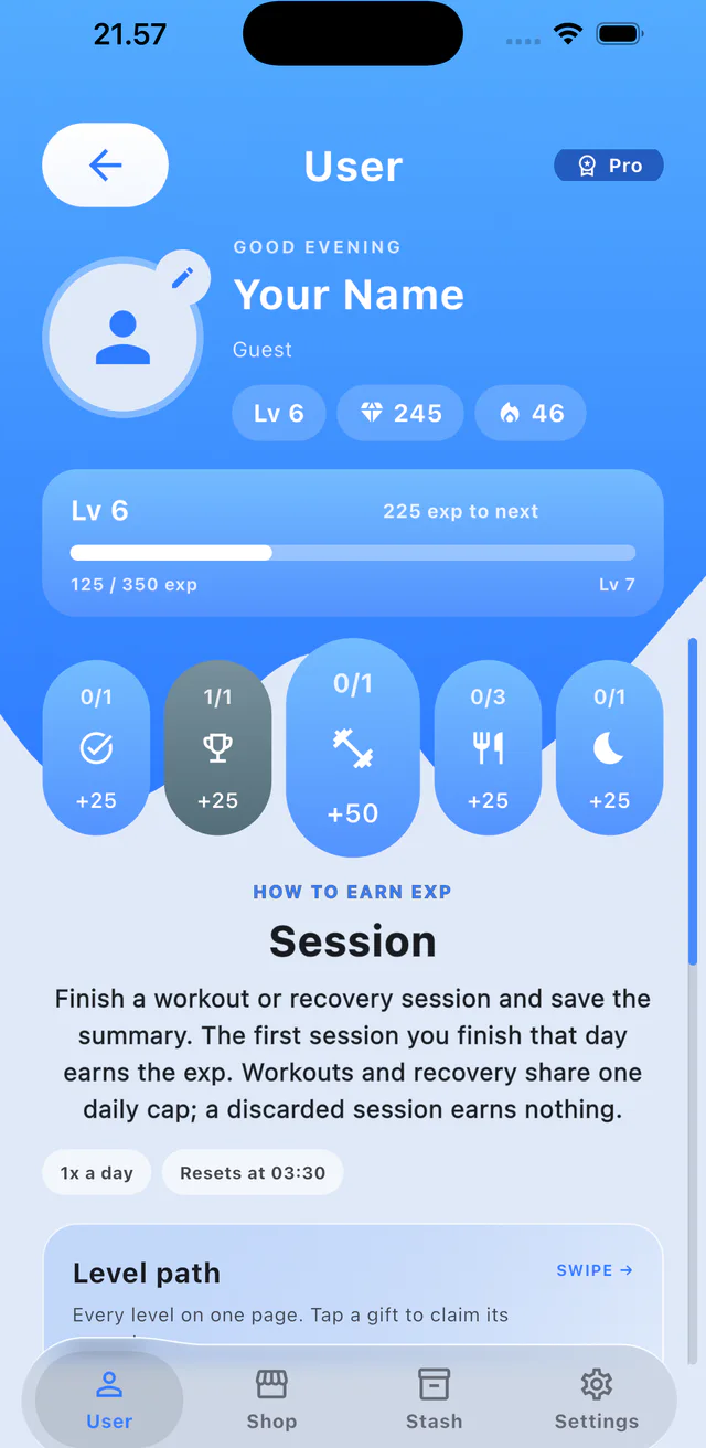 Step 1: Open your profile and tap Settings.