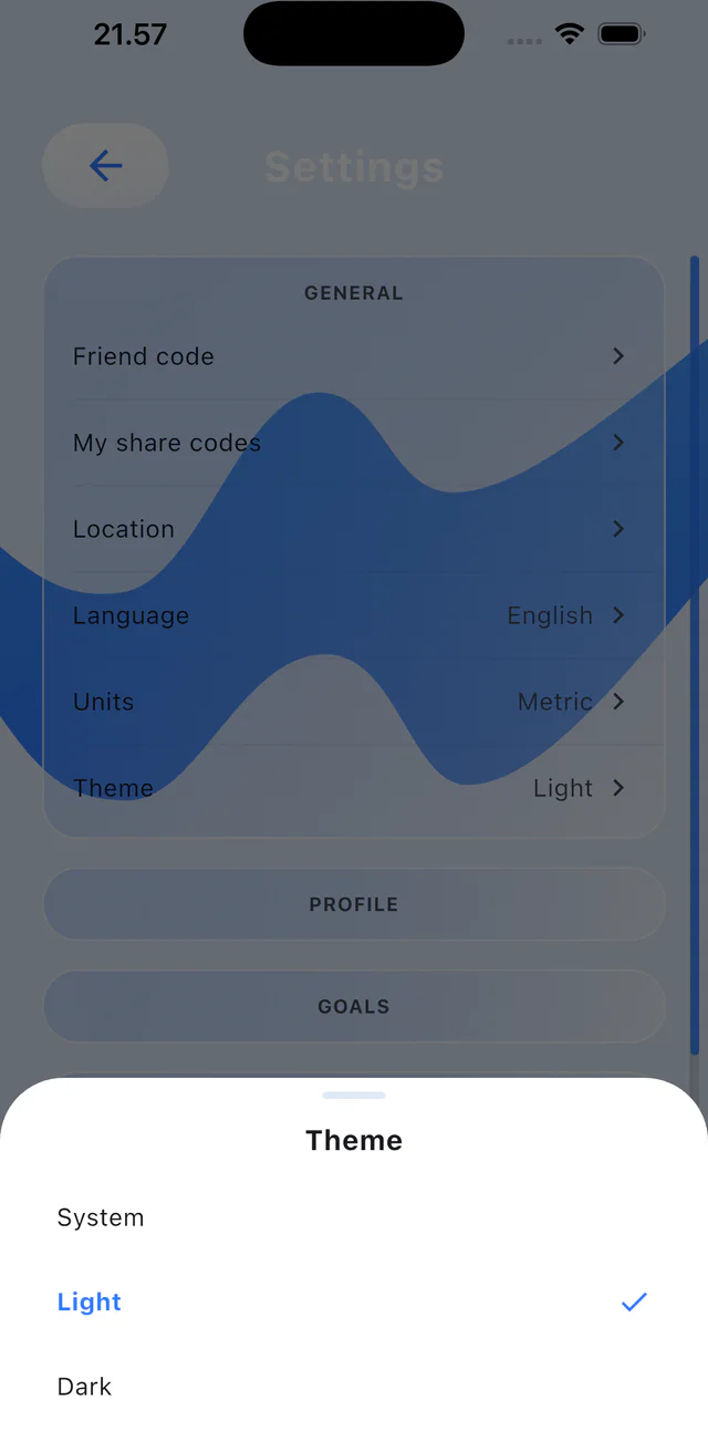 Step 3: Choose System, Light or Dark.