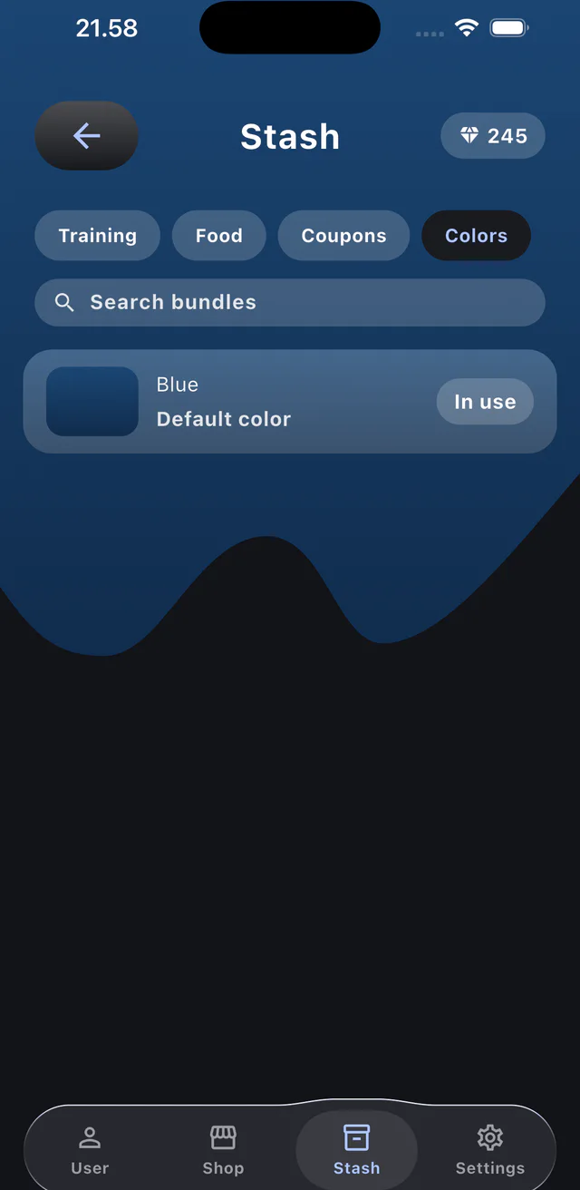 Step 4: Open Stash, choose Colors and select an accent color.